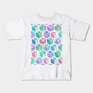 Christmas Gift Hexagons Kids T-Shirt